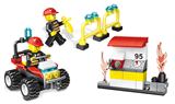 万格新品城市消防系列飞机汽车拼插积木男孩益智玩具5款特价包邮