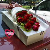 生日鲜花杭州市鲜花速递上城区下城区江干区西湖11朵红玫瑰礼盒装