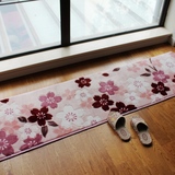 粉色樱花花朵床边毯长条地垫厨房吸水飘窗毯卧室客厅防滑垫可机洗