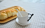 创意个性咖啡杯陶瓷水杯美式咖啡杯单品咖啡杯配碟包邮可定制LOGO
