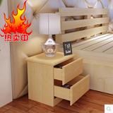 简易欧式烤漆床头柜简约现代象牙白色卧室床边特价实木储物柜组装