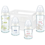 【现货】德国NUK 努克 玻璃奶瓶套装 彩色4只装 硅胶奶嘴
