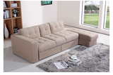 宜家小户型布艺沙发床 带茶几板 简约储物可折叠多功能双人沙发