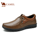 Camel/骆驼 新款软面皮休闲男鞋 英伦风休闲皮鞋
