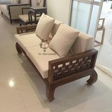 新中式沙发禅意仿古镂空中国风简约实木罗汉床沙发椅酒店会所家具