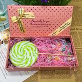 超大10厘米彩虹棒棒糖糖创意千纸鹤糖果礼盒送闺蜜女友礼物包邮