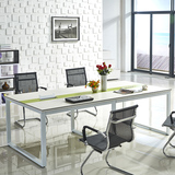 办公家具会议桌 简约现代洽谈桌时尚条桌长桌板式创意会议办公桌