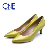 CNE女鞋尖头高跟鞋浅口细跟工作鞋单鞋女皮鞋6M68602