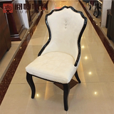 欧式餐椅新款实木椅子白色家用餐厅椅酒店椅韩式包厢椅简约美甲椅