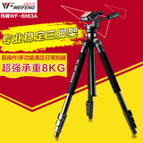 伟峰WF6663A摄影三脚架云台 专业单反相机摄像支架旅游便携三角架