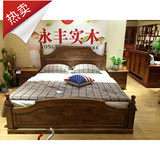 厂家直销全实木香樟木床现代中式欧式美式田园风雕花1.51.8米卧室