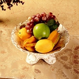 果盆结婚欧式果盘套装创意奢华摆件陶瓷水果盘茶几客厅复古餐桌