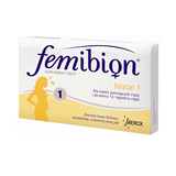 德国进口 孕妇叶酸及维生素 Femibion 1阶段30粒装孕前至孕十二周