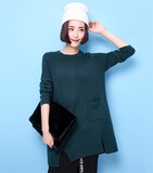 拉夏贝尔7.Modifier2015新款韩版毛衣中长款针织衫女装开衫连衣裙
