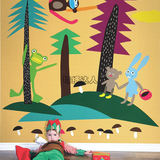 德国LAVMI原装进口墙纸壁纸童趣卡通无纺儿童房 124501小动物壁画