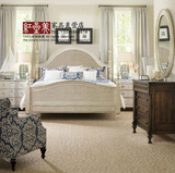 美式复古实木双人床 地中海白色公主床  简约欧式大床主卧床