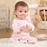 小米米新生儿衣服0-3个月6 婴儿和尚服纯棉春装睡衣 宝宝内衣套装