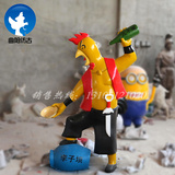 树脂玻璃钢卡通动物摆件 公鸡雕像工艺品摆件 支持定做 BLG05