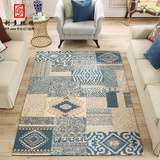 利多 现代简约家用地毯客厅茶几混纺欧美式长方形卧室床边地毯