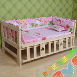 婴儿床床边床纯实木环保无味漆宝宝小床多功能BB儿童床包邮定制做