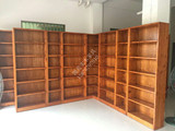 现代简约转角实木书架书柜组合简易层架老榆木格架置物架墙角货架