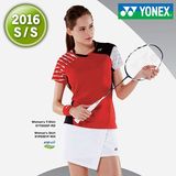 尤尼克斯羽毛球服女 套装短袖套裙2016新款夏季 韩国圆领运动上衣