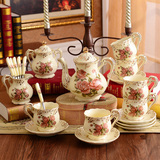 欧式陶瓷咖啡具 英式下午茶红茶茶具套装 咖啡杯碟 结婚礼品包邮