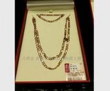特价八两金香港专柜正品代购周大福18K/750子母链项链 玫瑰+白色