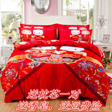 纯色简约全棉床上用品四件套纯棉床罩式1.8米/2.0m床笠款床单被套