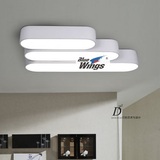 【灯的艺术与设计】现代简约LED可调光长形圆角客厅会议室吸顶灯