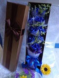 母亲节520仿真蓝色妖姬花束礼盒生日礼物创意礼品毕业求婚闺蜜
