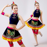 壮族瑶族傣族苗族佤族舞蹈服装女装套装表演服演出服夏少数民族服