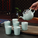 包邮正品龙泉青瓷陶瓷茶具套装大号茶壶单壶内胆整套功夫茶具色釉