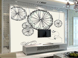 沙发电视背景墙画墙纸壁纸大型壁画3D立体现代简约抽象无纺布客厅