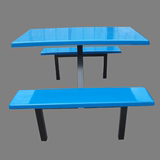 定制 员工/学生食堂餐桌椅 连体快餐桌椅 不锈钢餐桌 玻璃钢餐桌