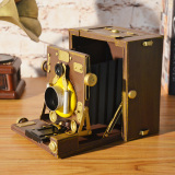 手工复古铁皮照相机模型摆件铁艺家具工艺品橱窗吧台装饰拍摄道具