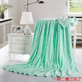 优宜 纯色纯棉毛巾被单人双人加厚加大全棉毛巾毯子夏季素色线毯