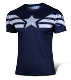 美国队长t恤 复仇者联盟运动短袖 美国英雄人物Captain America