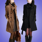 秋冬天呢子大衣中年少妇女装25-30-35-40岁韩版衣服加厚毛呢外套