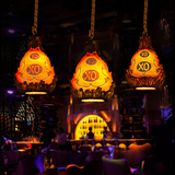 复古酒吧吧台酒瓶单头吊灯 主题餐厅酒庄酒馆走廊过道卡座装饰灯