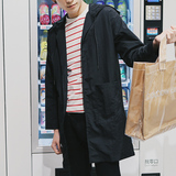 春秋季韩版修身型男装青年青少年大衣薄款外套男士中长款风衣男潮