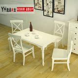 美式实木餐桌欧式餐桌椅组合一桌六椅小户型餐桌椅1.2米1.4可定做