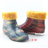 冬季韩国女士雨鞋雨靴保暖加绒中短筒平跟脱卸式内胆加棉水鞋套鞋