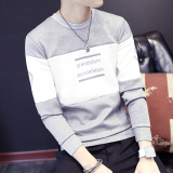 春秋季男士T恤 韩版青少年修身体恤小衫秋衣上衣服男装打底衫长袖