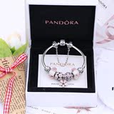 包邮 Pandora潘多拉s925银 樱花系列成品手链 搭配粉色樱草花