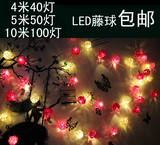 LED彩灯闪灯串灯饰藤球灯串电池插电灯创意圣诞装饰礼泰国小彩灯