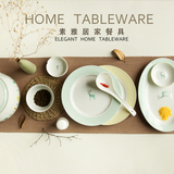 玉柏陶瓷器欧式韩式日式餐具套装景德镇骨瓷碗筷碗盘碗碟家用礼品