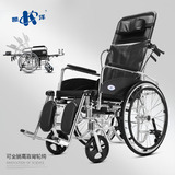 凯洋可全躺高靠背带坐便轮椅铝合金老人残疾人轻便折叠助行手推车