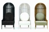 新中式实木鸟笼椅 造型休闲高背围椅 精致家用沙发椅子特价