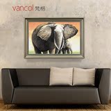 梵格创意大象动物装饰画 书房客厅现代玄关走廊油画背景壁画挂画